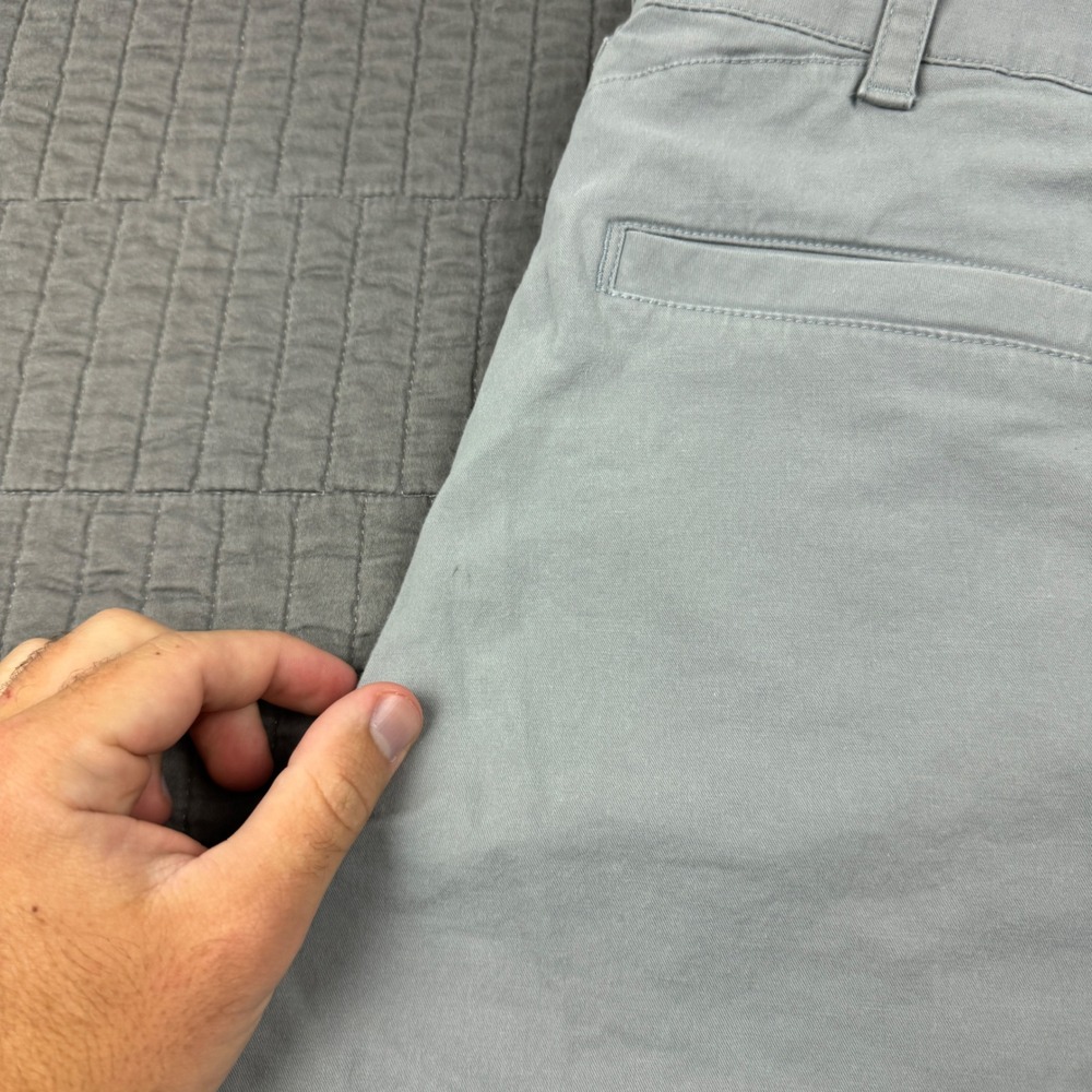 Mack Weldon Radius Chino Pants Mens 32x32 (32x30) Grey Stretch Tech Performance - Picture 9 of 15